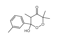 6-hydroxy-3,3,5-trimethyl-6-(m-tolyl)-1,2-dioxan-4-one结构式