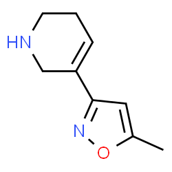 Pyridine, 1,2,3,6-tetrahydro-5-(5-methyl-3-isoxazolyl)- (9CI) Structure