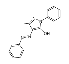 3-methyl-1-phenyl-4-(phenyldiazenyl)-1H-pyrazol-5-ol Structure