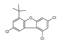 6-t-butyl-1,3,8-trichlorodibenzofuran结构式