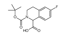 2-(TERT-BUTOXYCARBONYL)-6-FLUORO-1,2,3,4-TETRAHYDROISOQUINOLINE-1-CARBOXYLIC ACID structure