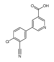 5-(4-chloro-3-cyanophenyl)pyridine-3-carboxylic acid结构式