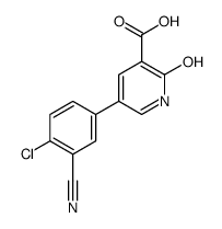 5-(4-chloro-3-cyanophenyl)-2-oxo-1H-pyridine-3-carboxylic acid结构式