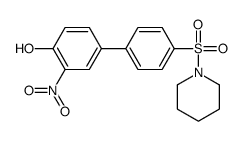 2-nitro-4-(4-piperidin-1-ylsulfonylphenyl)phenol Structure