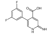 2-amino-5-(3,5-difluorophenyl)pyridine-4-carboxylic acid结构式