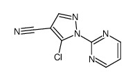 5-CHLORO-1-(PYRIMIDIN-2-YL)-1H-PYRAZOLE-4-CARBONITRILE结构式