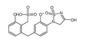 [2-chloro-6-[[3-hydroxy-4-(1,1,4-trioxo-1,2,5-thiadiazolidin-2-yl)phenyl]methyl]phenyl]methanesulfonate结构式