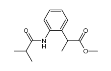 methyl 2-(2-isobutyramidophenyl)propanoate结构式