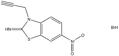 6-硝基-3-(丙-2-炔-1-基)苯并[D]噻唑-2(3H)-亚胺氢溴酸盐结构式