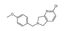 2-chloro-6-[(4-methoxyphenyl)methyl]-5,7-dihydropyrrolo[3,4-b]pyridine结构式