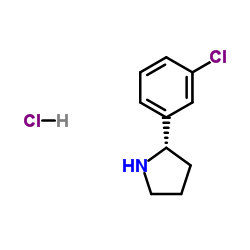 (S)-2-(3-CHLOROPHENYL)PYRROLIDINE HYDROCHLORIDE structure