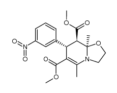 methyl 7-(3-nitrophenyl)-5,8a-dimethyl-8-methoxycarbonyl-2,3,8,8a-tetrahydro-7H-oxazolo[3,2-a]pyridin-6-carboxylate结构式