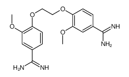 4-[2-(4-carbamimidoyl-2-methoxyphenoxy)ethoxy]-3-methoxybenzenecarboximidamide Structure