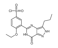 4-ethoxy-3-(7-oxo-3-propyl-2,4-dihydropyrazolo[4,3-d]pyrimidin-5-yl)benzenesulfonyl chloride结构式