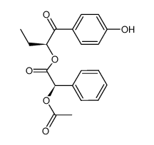 (S)-1-(4-hydroxyphenyl)-1-oxobutan-2-yl (R)-2-acetoxy-2-phenylacetate Structure