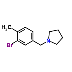 1-(3-Bromo-4-methylbenzyl)pyrrolidine Structure