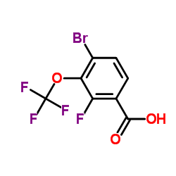 4-Bromo-2-fluoro-3-(trifluoromethoxy)benzoic acid Structure