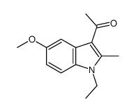 1-(1-ethyl-5-methoxy-2-methylindol-3-yl)ethanone结构式