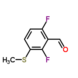 2,6-Difluoro-3-(methylthio)benzaldehyde结构式
