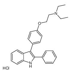 N,N-diethyl-2-[4-(2-phenyl-1H-indol-3-yl)phenoxy]ethanamine,hydrochloride结构式