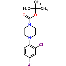 2-Methyl-2-propanyl 4-(4-bromo-2-chlorophenyl)-1-piperazinecarboxylate Structure