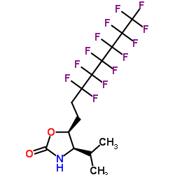 (4R,5S)-4-Isopropyl-5-(3,3,4,4,5,5,6,6,7,7,8,8,8-tridecafluorooctyl)-1,3-oxazolidin-2-one structure