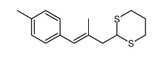 2-[2-methyl-3-(4-methylphenyl)prop-2-enyl]-1,3-dithiane Structure