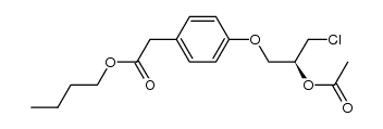 (S)-1-[p[(butoxycarbonyl)methyl]phenoxy]-2-acetoxy-3-chloropropane结构式