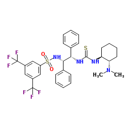 N-[(1S,2S)-2-[[[[((1S,2S)-2-(二甲基氨基)环己基]氨基]硫代甲基]氨基]-1,2-二苯乙基]-3,5-双(三氟甲基)苯磺酰胺结构式