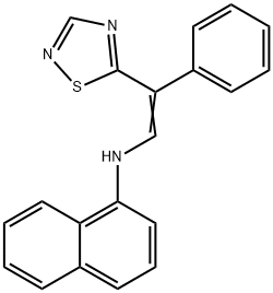 1-(Naphth-1-ylamino)-2-phenyl-2-(1,2,4-thiazol-5-yl)ethene structure