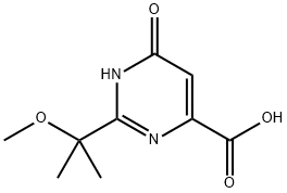 4-Pyrimidinecarboxylic acid, 1,6-dihydro-2-(1-methoxy-1-methylethyl)-6-oxo- Structure