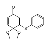 6-phenylsulfanyl-1,4-dioxaspiro[4.5]dec-9-en-8-one结构式