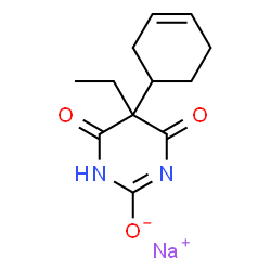 sodium 5-(1-cyclohexen-1-yl)-5-ethylbarbiturate structure