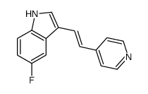 5-fluoro-3-[(E)-2-pyridin-4-ylethenyl]-1H-indole结构式