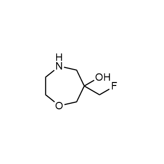 6-(氟甲基)-1,4-氧氮杂环庚烷-6-醇结构式