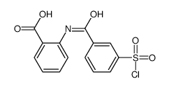 2-[(3-chlorosulfonylbenzoyl)amino]benzoic acid结构式