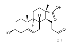 3β-hydroxy-17.17a-seco-D-homo-androstene-(5)-dioic acid-(17.17a) Structure