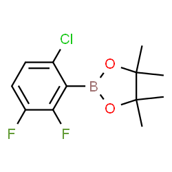 2,3-Difluoro-6-chlorophenylboronic acid pinacol ester结构式