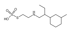 2-[2-(3-Methylcyclohexyl)butyl]aminoethanethiol sulfate structure