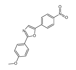 2-(4-methoxy-phenyl)-5-(4-nitro-phenyl)-oxazole结构式