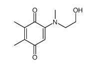 5-[2-hydroxyethyl(methyl)amino]-2,3-dimethylcyclohexa-2,5-diene-1,4-dione结构式