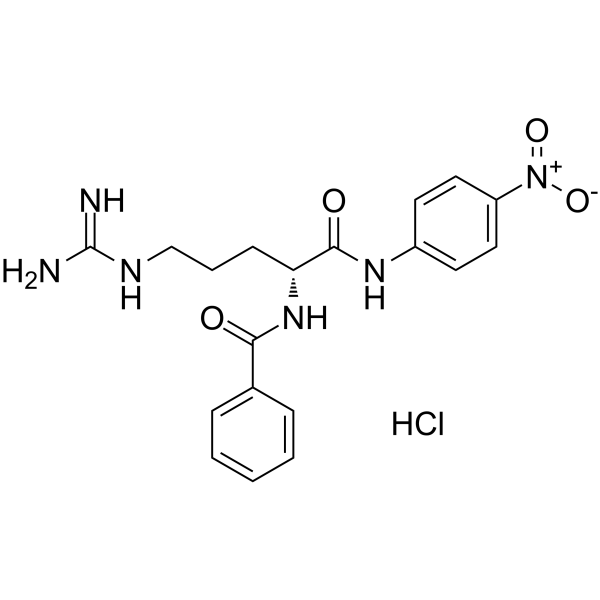 苯甲酰基-D-精氨酸4-硝基苯胺盐酸盐结构式