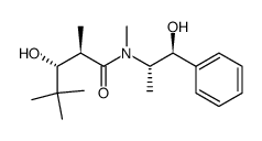 [2R,3R,1'S,2'S]-(+)-N-(2'-hydroxy-1'-methyl-2'phenylethyl)-3-hydroxy-N,2,4,4-tetramethylpentanamide结构式