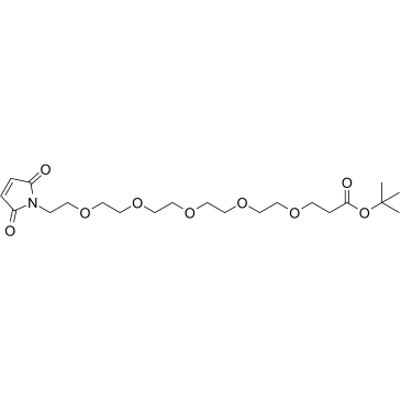 tert-Butyl 1-(2,5-dioxo-2,5-dihydro-1H-pyrrol-1-yl)-3,6,9,12,15-pentaoxaoctadecan-18-oate Structure