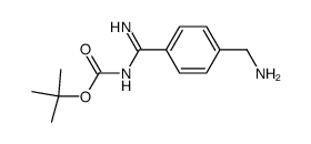 [(4-aminomethyl-phenyl)-imino-methyl]-carbamic acid tert-butyl ester结构式