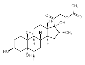 Pregnan-20-one,21-(acetyloxy)-6-fluoro-3,5,17-trihydroxy-16-methyl-, (3b,5a,6b,16a)- (9CI) picture