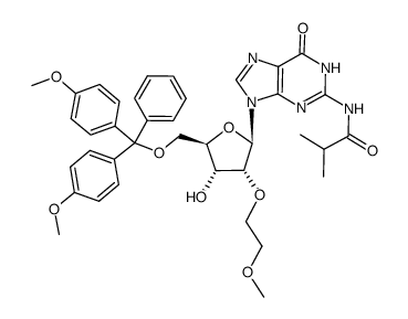 5'-O-DMT-2'-O-MOE-N2-ibu-rG structure