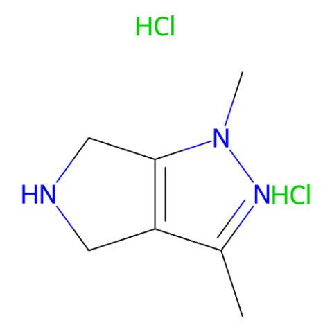 1,3-dimethyl-5,6-dihydro-4H-pyrrolo[3,4-c]pyrazole;dihydrochloride结构式