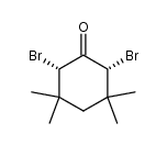 2r,6c-dibromo-3,3,5,5-tetramethyl-cyclohexanone Structure