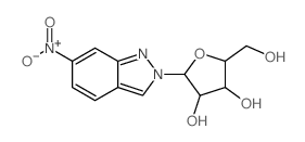 2H-Indazole, 6-nitro-2-b-D-ribofuranosyl- Structure